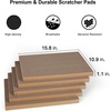 image:imageFUKUMARU 5 PCS Cat Scratching Boards 114 Inch Width ExLarge Cat Scratcher Box Reversible Cardboard Scratchers for Indoor Cats Cat Scratch Box for Large Medium and Small Cats Protect Furniture5PCS Scratch Pads with Box