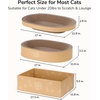 image:imageFUKUMARU 5 PCS Cat Scratching Boards 114 Inch Width ExLarge Cat Scratcher Box Reversible Cardboard Scratchers for Indoor Cats Cat Scratch Box for Large Medium and Small Cats Protect Furniture4PCS Scratching Beds