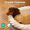 image:imageFUKUMARU Cat Bed Calming Donut Dog Beds Plush Faux FurampCorduroy Kitten Beds Cute Round Washable Pet Bed for Large Cats and Puppy Cat Cave with AntiSlip Bottom 21inch CamelGrey