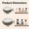 image:imageFUKUMARU Cat Bed Calming Donut Dog Beds Plush Faux FurampCorduroy Kitten Beds Cute Round Washable Pet Bed for Large Cats and Puppy Cat Cave with AntiSlip Bottom 21inch CamelGreen