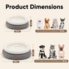 image:imageFUKUMARU Cat Bed Calming Donut Dog Beds Plush Faux FurampCorduroy Kitten Beds Cute Round Washable Pet Bed for Large Cats and Puppy Cat Cave with AntiSlip Bottom 21inch CamelGrey