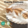 image:imageFUKUMARU Cat Bed Calming Donut Dog Beds Plush Faux FurampCorduroy Kitten Beds Cute Round Washable Pet Bed for Large Cats and Puppy Cat Cave with AntiSlip Bottom 21inch CamelGrey