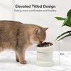 image:imageFUKUMARU Elevated Cat Bowls Combined Three Bowl Set Ceramic Small Dog Bowls Tilted Raised Cat Bowls for Food and Water