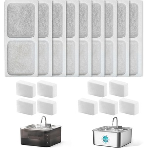 image:imageDog Cat Pet Water Fountain Filter Replacement 9 Packs  Activated Carbon amp Ion Exchange Resin Filters with Pump Foam Sponges  Compatible with FUKUMARU 7L Automatic Water Fountain9Set Filters for 7L Dog Fountain