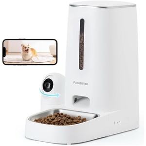 image:imageFUKUMARU Automatic Cat Feeder with Rotating Camera1080P HD Video with Night Vision 5G WiFi APP Control Pet Feeder 2Way Audio Low Food Motion amp Sound Alerts