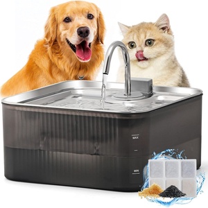 image:imageFUKUMARU Dog Water Fountain  18 Gal236oz7L Ultra Quiet Pump 285dB amp 4Stage Filter System Stainless Steel amp ABS Kitty Water Fountains for MultiCatDog Homes with 3 Filters
