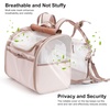 image:imageFUKUMARU Cat Backpack Carrier Expandable Small Pet Carriers for Cats with 4 Pockets Hiking Travel Carrier Bag for Small Animal Airline Approved Cat Carrier with Rollable Cover for Nervous Cat Pink