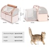 image:imageFUKUMARU Cat Backpack Carrier Expandable Small Pet Carriers for Cats with 4 Pockets Hiking Travel Carrier Bag for Small Animal Airline Approved Cat Carrier with Rollable Cover for Nervous Cat Pink
