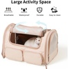 image:imageFUKUMARU Cat Carrier 4 Mesh Windows Small Dog Carrier 4 Storage Pockets Cat Travel Bag Under 15 lb Airline Approved Pet Carrier Rollable Cover for Nervous Cats PinkPink