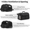 image:imageFUKUMARU Cat Carrier 4 Mesh Windows Small Dog Carrier 4 Storage Pockets Cat Travel Bag Under 15 lb Airline Approved Pet Carrier Rollable Cover for Nervous Cats PinkBlack