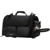 image:imageFUKUMARU Cat Carrier 4 Mesh Windows Small Dog Carrier 4 Storage Pockets Cat Travel Bag Under 15 lb Airline Approved Pet Carrier Rollable Cover for Nervous Cats PinkBlack