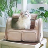image:imageFUKUMARU Cat Carrier 4 Mesh Windows Small Dog Carrier 4 Storage Pockets Cat Travel Bag Under 15 lb Airline Approved Pet Carrier Rollable Cover for Nervous Cats PinkPink