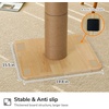 image:imageFUKUMARU Cat Scratching Post 30 Inch Tall Cat Scratcher with Perch for Indoor Cats Small Cat Tower with Bed and 55 Inch Width Post Cat Tree Furniture for Kittens and Large Cats