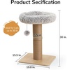 image:imageFUKUMARU Cat Scratching Post 30 Inch Tall Cat Scratcher with Perch for Indoor Cats Small Cat Tower with Bed and 55 Inch Width Post Cat Tree Furniture for Kittens and Large Cats