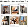 image:imageFUKUMARU Cat Scratching Post RetroStyle Tall Scratch Posts with Perch for Indoor Cats Adults Large Cat Scratcher Tower with Bed Natural Sisal amp Solid WoodBrown