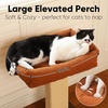 image:imageFUKUMARU Cat Scratching Post RetroStyle Tall Scratch Posts with Perch for Indoor Cats Adults Large Cat Scratcher Tower with Bed Natural Sisal amp Solid WoodBrown