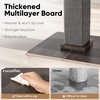 image:imageFUKUMARU Cat Scratching Post RetroStyle Tall Scratch Posts with Perch for Indoor Cats Adults Large Cat Scratcher Tower with Bed Natural Sisal amp Solid WoodGrey