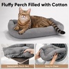 image:imageFUKUMARU Cat Scratching Post RetroStyle Tall Scratch Posts with Perch for Indoor Cats Adults Large Cat Scratcher Tower with Bed Natural Sisal amp Solid WoodGrey