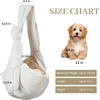 image:imageFUKUMARU Dog Sling DIY Strap Puppy Carrier Sling for 512lbs Small Dogs Ultralight Cat Travel Purse with Mesh Bag Pets Papoose Carrier Foldable and Machine Washable 2244  169  118inchCream