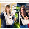 image:imageFUKUMARU Dog Sling DIY Strap Puppy Carrier Sling for 512lbs Small Dogs Ultralight Cat Travel Purse with Mesh Bag Pets Papoose Carrier Foldable and Machine Washable 2244  169  118inchCream