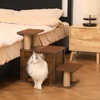 image:imageFUKUMARU Dog Stairs Solid Wood Pet Stairs with Cat Scratching Post Transformable Cat Ramp Can Hold Up to 200 lbs 20 Inch Pet Steps for Dogs and Cats to Climb High Bed and Couch Over 6 CombinationsBrown