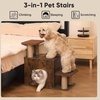 image:imageFUKUMARU Dog Stairs Solid Wood Pet Stairs with Cat Scratching Post Transformable Cat Ramp Can Hold Up to 200 lbs 20 Inch Pet Steps for Dogs and Cats to Climb High Bed and Couch Over 6 CombinationsBrown