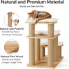 image:imageFUKUMARU Dog Stairs Solid Wood Pet Stairs with Cat Scratching Post Transformable Cat Ramp Can Hold Up to 200 lbs 20 Inch Pet Steps for Dogs and Cats to Climb High Bed and Couch Over 6 CombinationsWhite