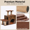 image:imageFUKUMARU Dog Stairs Solid Wood Pet Stairs with Cat Scratching Post Transformable Cat Ramp Can Hold Up to 200 lbs 20 Inch Pet Steps for Dogs and Cats to Climb High Bed and Couch Over 6 CombinationsBrown