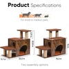 image:imageFUKUMARU Dog Stairs Solid Wood Pet Stairs with Cat Scratching Post Transformable Cat Ramp Can Hold Up to 200 lbs 20 Inch Pet Steps for Dogs and Cats to Climb High Bed and Couch Over 6 CombinationsBrown