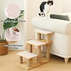 image:imageFUKUMARU Dog Stairs Solid Wood Pet Stairs with Cat Scratching Post Transformable Cat Ramp Can Hold Up to 200 lbs 20 Inch Pet Steps for Dogs and Cats to Climb High Bed and Couch Over 6 CombinationsBeige