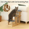 image:imageFUKUMARU Dog Stairs Solid Wood Pet Stairs with Cat Scratching Post Transformable Cat Ramp Can Hold Up to 200 lbs 20 Inch Pet Steps for Dogs and Cats to Climb High Bed and Couch Over 6 CombinationsGrey