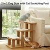 image:imageFUKUMARU Dog Stairs Solid Wood Pet Stairs with Cat Scratching Post Transformable Cat Ramp Can Hold Up to 200 lbs 20 Inch Pet Steps for Dogs and Cats to Climb High Bed and Couch Over 6 CombinationsWhite