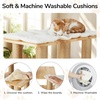 image:imageFUKUMARU Dog Stairs Solid Wood Pet Stairs with Cat Scratching Post Transformable Cat Ramp Can Hold Up to 200 lbs 20 Inch Pet Steps for Dogs and Cats to Climb High Bed and Couch Over 6 CombinationsWhite