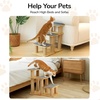image:imageFUKUMARU Dog Stairs Solid Wood Pet Stairs with Cat Scratching Post Transformable Cat Ramp Can Hold Up to 200 lbs 20 Inch Pet Steps for Dogs and Cats to Climb High Bed and Couch Over 6 CombinationsGrey