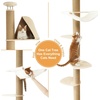 image:imageFUKUMARU Floor to Ceiling Cat Tree 6 Level Adjustable Height 610 ft Climbing Tower with Thickened Scratching Posts Cats Activity Center with Cozy Hammock  Beige120 inch