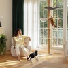 image:imageFUKUMARU Floor to Ceiling Cat Tree 6 Level Adjustable Height 610 ft Climbing Tower with Thickened Scratching Posts Cats Activity Center with Cozy Hammock  Beige118 inch