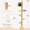 image:imageFUKUMARU Floor to Ceiling Cat Tree 6 Level Adjustable Height 610 ft Climbing Tower with Thickened Scratching Posts Cats Activity Center with Cozy Hammock  Beige118 inch