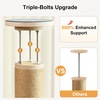 image:imageFUKUMARU Floor to Ceiling Cat Tree 6 Level Adjustable Height 610 ft Climbing Tower with Thickened Scratching Posts Cats Activity Center with Cozy Hammock  Beige118 inch