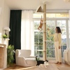 image:imageFUKUMARU Floor to Ceiling Cat Tree 6 Level Adjustable Height 610 ft Climbing Tower with Thickened Scratching Posts Cats Activity Center with Cozy Hammock  Beige120 inch