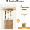 image:imageFUKUMARU Floor to Ceiling Cat Tree 6 Level Adjustable Height 610 ft Climbing Tower with Thickened Scratching Posts Cats Activity Center with Cozy Hammock  Beige120 inch