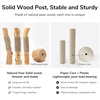 image:imageFUKUMARU Small Cat Tree Plant Style Kitten Tower with Unique Solid Wood Cat Scratching Post Cute Cat Condo Scratcher with Soft Bed for Indoor Kitten amp Cats