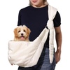 image:imageFUKUMARU Dog Sling DIY Strap Puppy Carrier Sling for 512lbs Small Dogs Ultralight Cat Travel Purse with Mesh Bag Pets Papoose Carrier Foldable and Machine Washable 2244  169  118inchCream