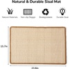 image:imageFUKUMARU 2 Packs Cat Scratching Mat 236 x 157 Inch Natural Sisal Cat Scratch Pad Mats for Indoor Cats Horizontal Cats Wall Scratcher Kitten Floor Rug with Sticky Tape Furniture ProtectorBeige236 x 157 Inch