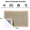image:imageFUKUMARU 2 Packs Cat Scratching Mat 236 x 157 Inch Natural Sisal Cat Scratch Pad Mats for Indoor Cats Horizontal Cats Wall Scratcher Kitten Floor Rug with Sticky Tape Furniture ProtectorCreamThicken 236 x 157 Inch