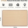 image:imageFUKUMARU 2 Packs Cat Scratching Mat 236 x 157 Inch Natural Sisal Cat Scratch Pad Mats for Indoor Cats Horizontal Cats Wall Scratcher Kitten Floor Rug with Sticky Tape Furniture ProtectorBeige2 Packs 236 x 157 Inch