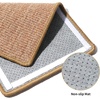 image:imageFUKUMARU 2 Packs Cat Scratching Mat 236 x 157 Inch Natural Sisal Cat Scratch Pad Mats for Indoor Cats Horizontal Cats Wall Scratcher Kitten Floor Rug with Sticky Tape Furniture ProtectorBrown236 x 157 Inch