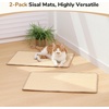 image:imageFUKUMARU 2 Packs Cat Scratching Mat 236 x 157 Inch Natural Sisal Cat Scratch Pad Mats for Indoor Cats Horizontal Cats Wall Scratcher Kitten Floor Rug with Sticky Tape Furniture ProtectorBeige2 Packs 236 x 157 Inch