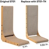 image:imageFUKUMARU 2 Packs Replacement Cat Scratcher Reversible Replacement Refills Cat Scratch Boards for L Shaped Scratching Pad 268 Inch ST01