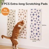 image:imageFUKUMARU 3PCS Cat Scratcher Wall Mounted 236 Inch Extra Long Cardboard Cat Scratch Pad for Wall HighDensity Cats Scratching Board Indoor Kitten Scratching Pads for Corner Door