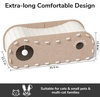 image:imageFUKUMARU Cat Beds for Indoor Pets 315 Inch Extra Long Cozy Cat Bed Cave Tunnel for Multiple amp Large Cats Felt Kitten Hideaway House with Fluffy Ball Scratch Resistant Warm amp Safe BlackBeige
